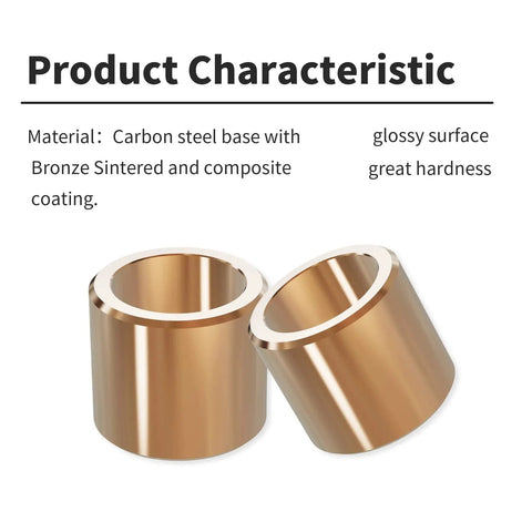 Sleeve Bearing Three Quarters Inch Bore One Inch Outer Diameter Seven Eighths Inch Length Cast Brass Wrapped Oilless Self Lubricating Bushing