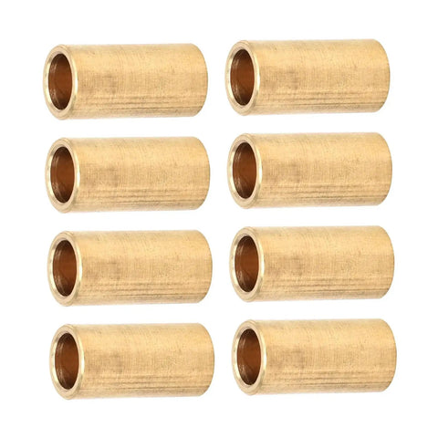 8 Piece Bronze Bushing Set Copper Plain Sleeve Bearing 8mm X 11mm X 22mm Oilless Brass Construction For Electrical Equipment