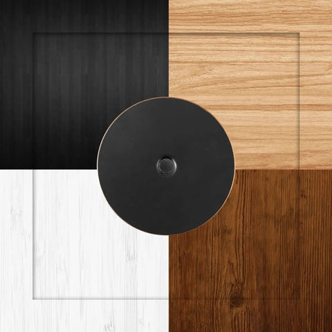 Oil Rubbed Bronze Door Hole Cover Plate Set fills unused knob and deadbolt openings on interior doors, boosting security and privacy 