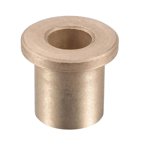 Self Lubricating Sintered Bronze Flange Sleeve Bearing 10mm Bore 16mm Outer Diameter 20mm Length 22mm Flange Diameter 3mm Flange Thickness