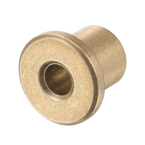 Flange Sleeve Bearing 4mm Bore 8mm OD 10mm Length 12mm Flange Diameter 2mm Flange Thickness Self Lubricating Sintered Bronze Bushing