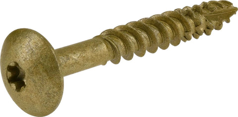 Lag Screws 1/4 Inch x 1-1/2 Inch Star Drive Construction Screws Bronze Ceramic Coated Rust Resistant Heavy Duty Wood Fasteners