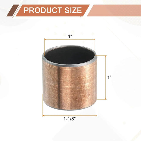 10 Pack Sleeve Bearings One Inch Bore And One And One Eighth Inch Outer Diameter One Inch Length Self Lubricating Oilless Bushings