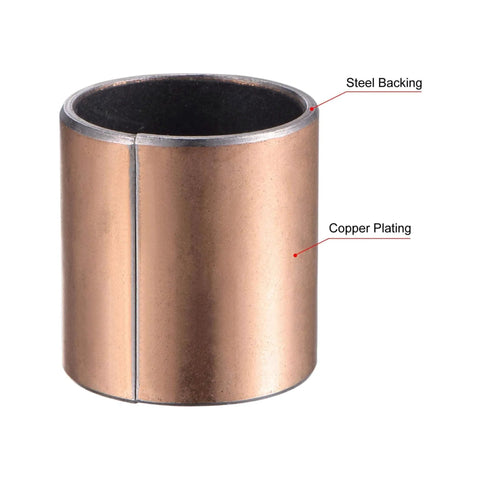 Sleeve Bearing 28mm Bore 32mm Outer Diameter 40mm Length Oilless Wrapped Plain Bearings Bronze Sintered Coated Carbon Steel Base