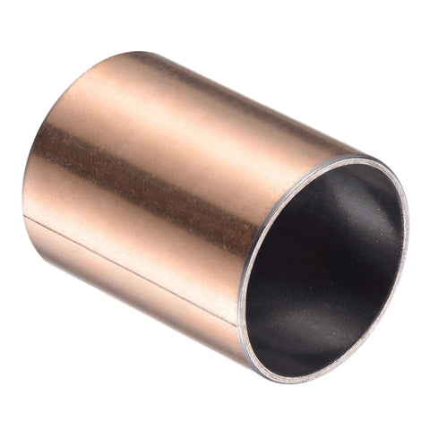 Oil Free Sleeve Bearing Bushing 40mm Bore 44mm OD 60mm Length Set of Two Bronze Sintered Coated Carbon Steel Base Maintenance Free