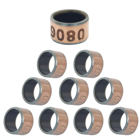 10 Piece Oilless Sleeve Bearings Set With 8mm Bore 10mm OD And 6mm Length Wrapped Bushings Bronze Sintered Coated On Carbon Steel Base