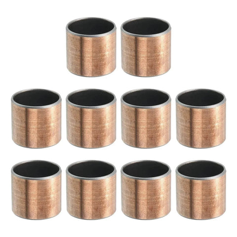 10 Pack Sleeve Bearings One Inch Bore And One And One Eighth Inch Outer Diameter One Inch Length Self Lubricating Oilless Bushings