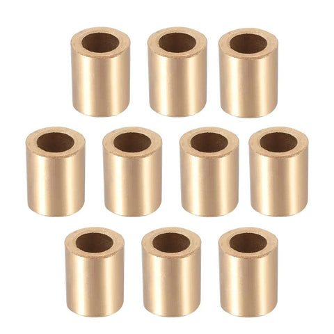 10 Pcs Sleeve Bearing Set With 10 Mm Bore 16 Mm Outer Diameter And 20 Mm Length Self Lubricating Bushings displayed in rows