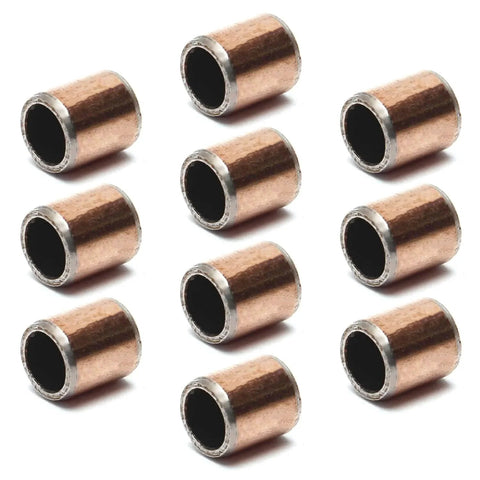 10 Pcs Sleeve Bearing 5mm Bore 7mm OD 8mm Length Oilless Wrapped Bronze Sintered Bushing for machinery use