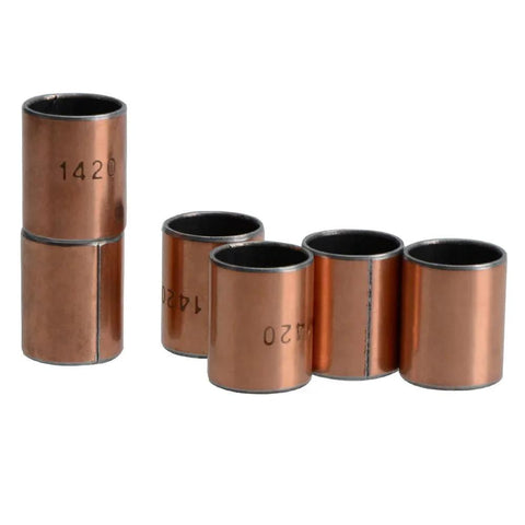 6 Pcs Sleeve Bearings 14mm Bore 16mm Outside Diameter 20mm Length Oil Free Bronze Sintered Bushing Set