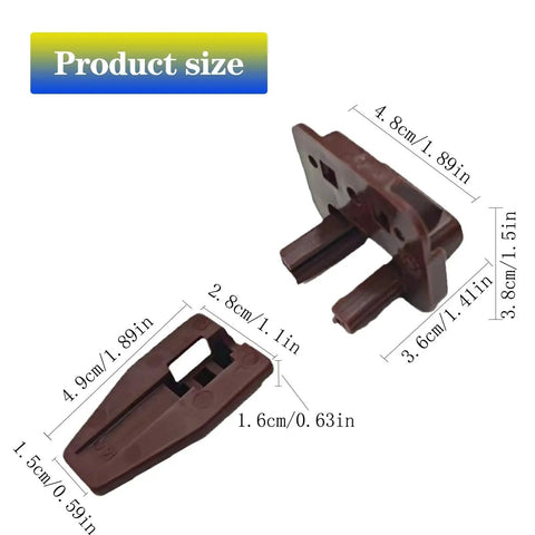 10 Sets Drawer Slide Track Guide Glides Replacement Parts For Dressers And Nightstands Bottom Mount Brown with measurements