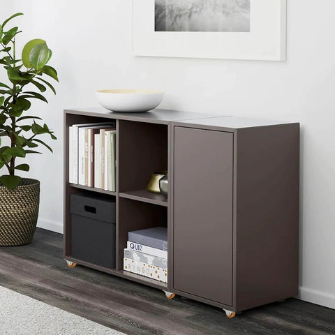 Rolling cabinet with 24 Pcs Small Caster Wheels 1 Inch Mini Fixed Silent Ball Bearing Casters, TPE Rubber for smooth movement