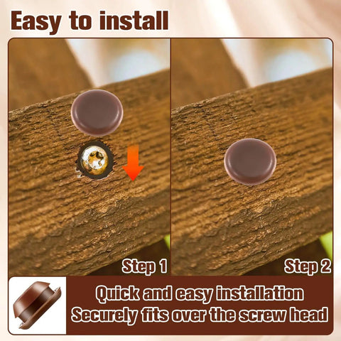 Installation of 20 Pack Screw Hole Plugs For Three Eighths Inch Holes Door Sill Caps Conceal Screw Heads On Thresholds Brown Easy Install