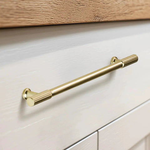 20 Pack Brushed Gold Cabinet Handles Five Inch Kitchen Cabinet Pulls Drawer Dresser Hardware Solid Zinc Alloy