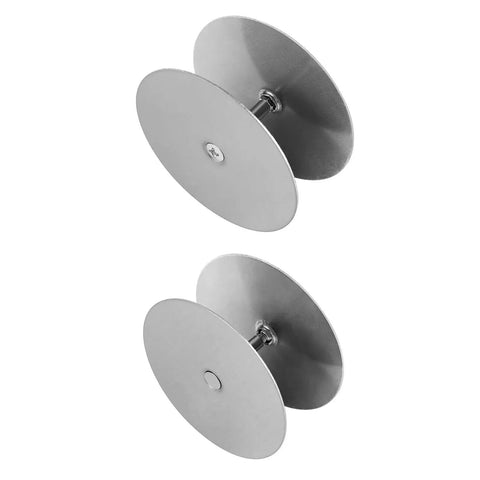 Brushed Nickel Door Hole Cover Plate 66mm Round Fits 12.7 To 54mm Holes For Interior Doors Sealing Unused Knob And Deadbolt Openings
