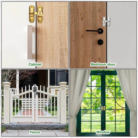 1 Pack 3 Inch Zinc Alloy Flip Latch Gate Latch Sliding Bolt for Barn Doors Fence Windows Cabinets with Screws shown installed