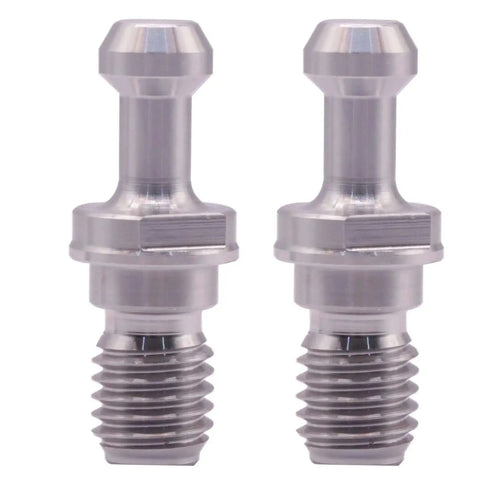 Two BT30 45 Degree Pull Studs, part of BT30 FMB22-45 Shank Face End Mill Arbor and 400R 50mm CNC End Milling Shell Cutter Set, shown close-up.