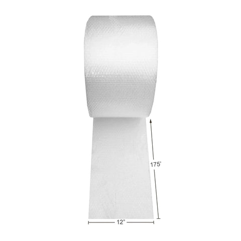 Bubble Cushioning Wrap For Fragile Items Perforated 12 Inch Roll 175 Ft Clear With Small Three Sixteenth Inch Bubbles