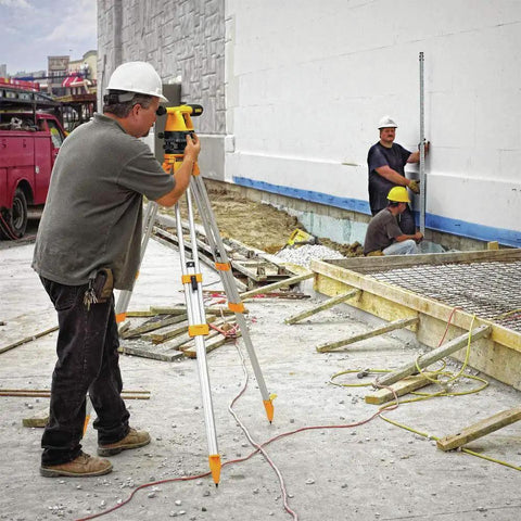 20x Builder's Transit Level Kit with Tripod and Rod delivers precise surveying with 200+ ft range and ±1/4 in/100 ft accuracy