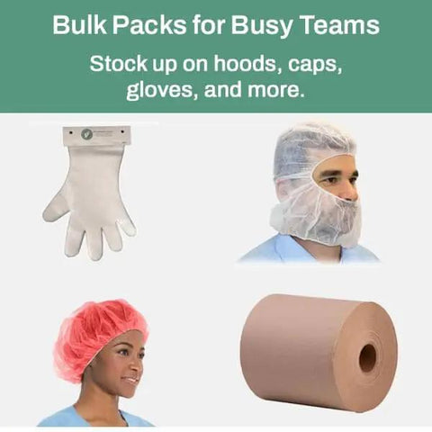 Disposable Bouffant Hood Breathable Polypropylene Hair Cover For Medical Food Processing And Cleanrooms One Size Fits All