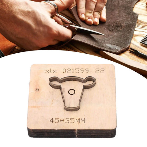 Bull Head Leather Cutting Die Knife For DIY Crafts And Leather Projects Wood Cross Cutting Tool 45 X 35 Mm By Natudeco, cutting leather.