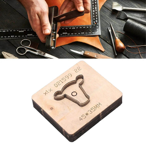 Bull Head Leather Cutting Die Knife For DIY Crafts And Leather Projects Wood Cross Cutting Tool 45 X 35 Mm For Cutting