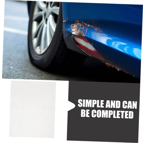 10 Pcs Bumper Repair Mesh Screen Durable Metal Wire For Efficient Welding And Car Bumper Patch Repair For Cracks DIY Auto Body Patch Kit For Quick Strong Welds showing damaged car bumper and repair mesh.