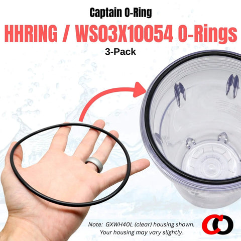 Three Pack Buna N O Ring Replacement For HHRING WS03X10054 For GXWH30C GXWH35F GNWH38F GNWH38S GXWH40L held near filter housing