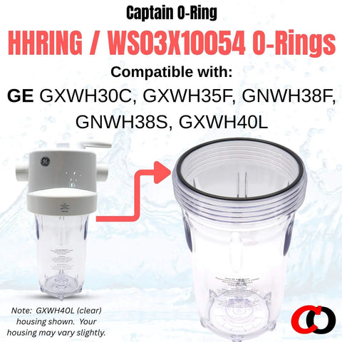 Three Pack Buna N O Ring Replacement For HHRING WS03X10054 Compatible with GE GXWH30C GXWH35F GNWH38F GNWH38S GXWH40L