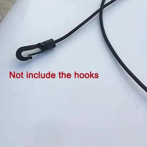 Close-up of One Eighth Inch 25 Feet Bungee Shock Cord With Latex Core And Polyester Sheath, hook not included, for kayaks and trailers.