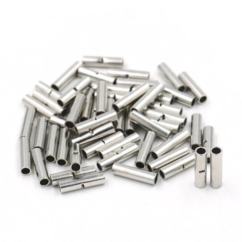 BN2 Non Insulated Butt Connector Set 120 Pcs for 16 to 14 AWG Wire, Seamless Crimp Ferrule Terminals, 2.3mm ID, 4mm OD, 15mm Length