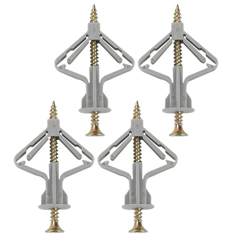 Heavy Duty Drywall Anchor Kit With Screws For Hollow Walls And Plasterboard, Self Drilling Butterfly Expansion Plugs, front view