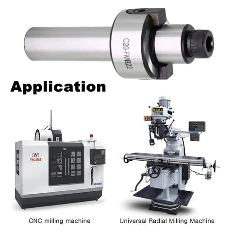 C20 Straight Shank End Mill Holder And FMB22 Arbor Adaptor For CNC Milling Machines next to milling machines application examples.