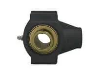 Front view of 1-5/16 in (33.34 mm) Wide Slot Take-Up WTPL207, Black Polymer Bearing Housing with Zinc-Plated Ball Insert UC207-21MZ2.