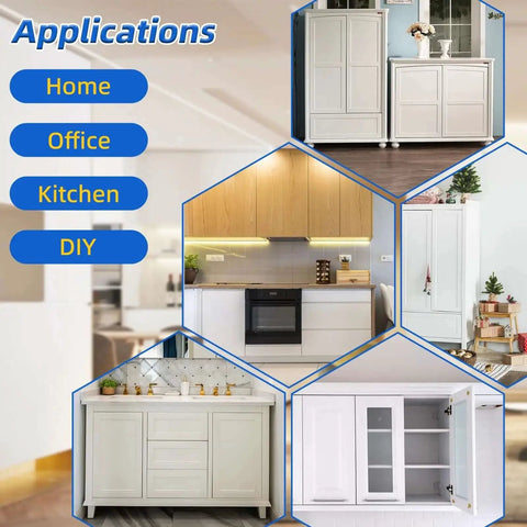 Heavy Duty Magnetic Push Latch for Cabinets and Large Doors No Handle Push to Open Touch Latch White 2 Pack - Applications