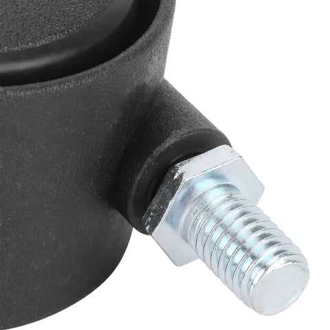 Close-up of 4 Pack Cabinet Casters 1.5 Inch 360 Degree Rotatable Replacement Wheels showing metal attachment bolt