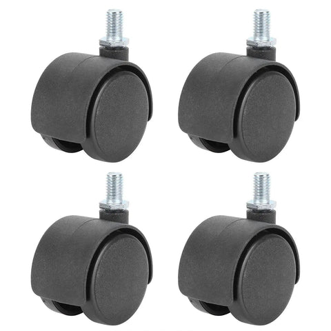4 Pack Cabinet Casters 1.5 Inch 360 Degree Rotatable Replacement Wheels Universal Plastic Wheel For Cabinets Chairs Bookshelves