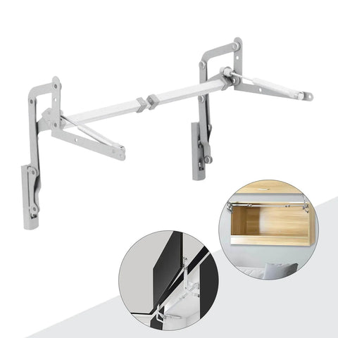 Cabinet Door Hinges, Folding Lift up Top Table Vertical Swing Lift Up Stay with Silent Pneumatic Arm for kitchen cabinets