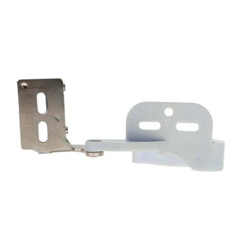 ✝️ 2-Pack Pair of Nickel and White 1/2" Overlay Knife Pivot Hinges Nickel Finish side view