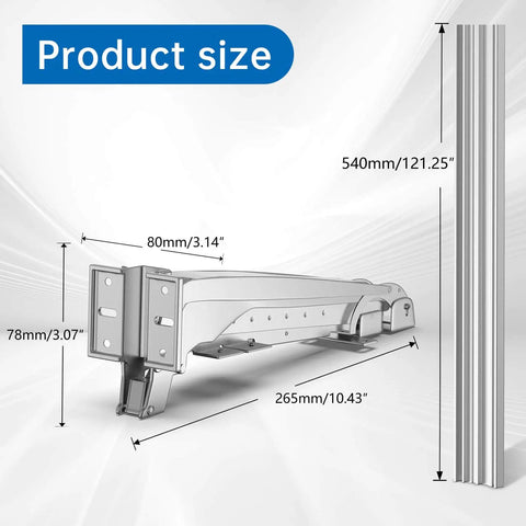 Two Piece 180 Degree Parallel Opening Cabinet Hinges With Soft Close, dimensions annotated, side view, heavy-duty steel construction