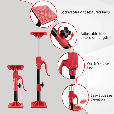 ✝️ Cabinet Jack Support Pole,2-Pack 11-23 Inch Steel Adjustable Quick Support System Rod, featuring locking, adjustable, and squeeze features