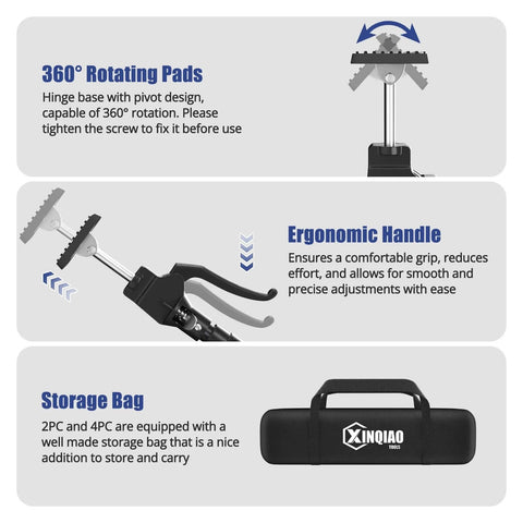 Cabinet Jacks for Installing Cabinets, Heavy Duty Third Hand Tools Adjustable Support Pole, rotating pads, ergonomic handle, storage bag