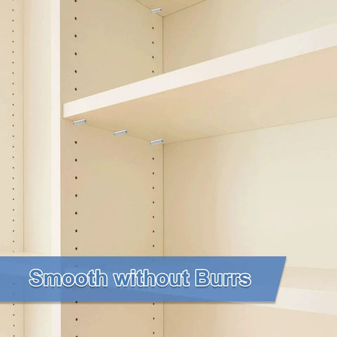 20 Pcs 5 Mm By 22 Mm Dowel Pins 316L Stainless Steel installed in cabinet shelves, silver tone, smooth finish, for support and alignment