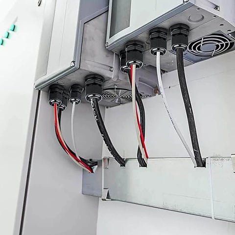 15Pcs Cable Gland Sealing Fittings Set For PG7 PG9 PG11 Plastic Cable Glands installed on electrical enclosure