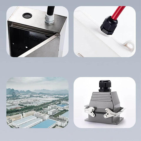 10 Pack 1/2 Inch NPT Cable Gland Waterproof IP68 Nylon Pass Through Cord Grip Connector in various installations