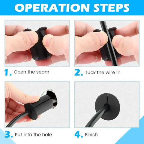 Step-by-step guide for using efficient cable routing kit with four grommets, clips, spade drill bit for neat Starlink cable management