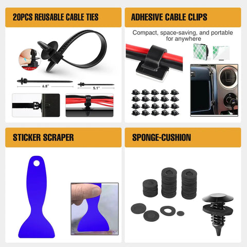 Comprehensive 238 Piece Trim Removal Tool Kit With Auto Push Pin Bumper Retainer Clips And Panel Pry Tools for Car Interior