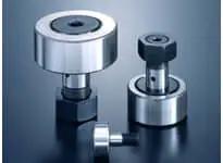 CF20-1BUUR caged roller sealed ball bearing with stud M20x1.5 shown in various angles and sizes.
