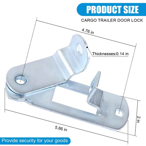 Cam Action Hasp Lock Assembly For Trailer Doors And Enclosed Car Hauler Latches With Keeper For Cargo Trailers Ramp Doors And Padlock