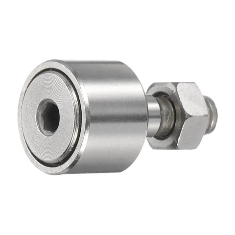Cam Follower Track Runner Bearing With Beefed-Up 13mm Roller Diameter And 10mm Width, 440 Stainless Steel M5 Stud, CF5 KR13 PPX